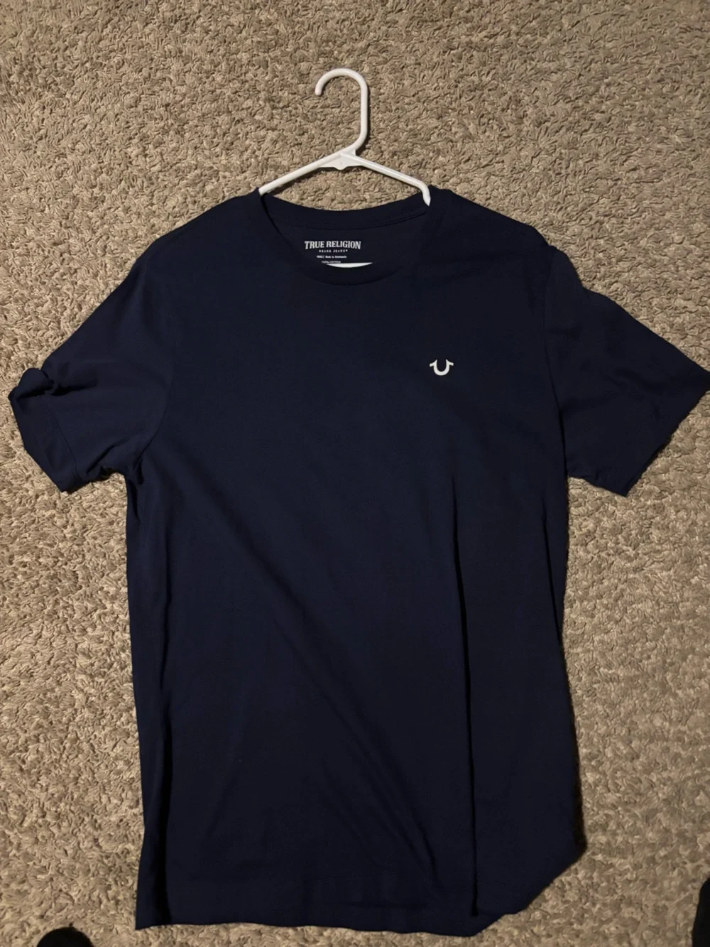 True Religion Navy Blue Logo Crew Tee
